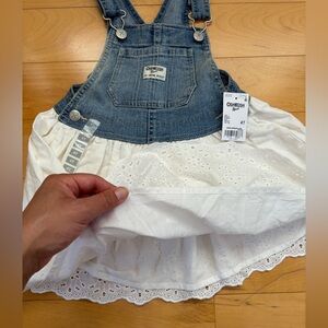 OshKosh Denim Overall and Eyelet Dress